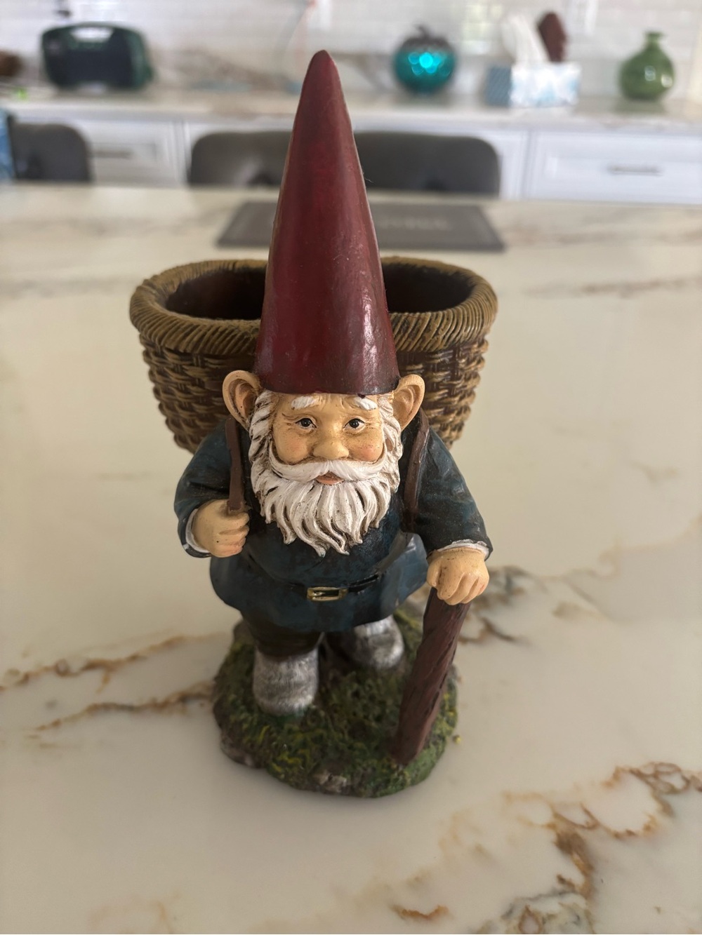 Garden Gnome salt and pepper holder with Red Hat - Unbranded
